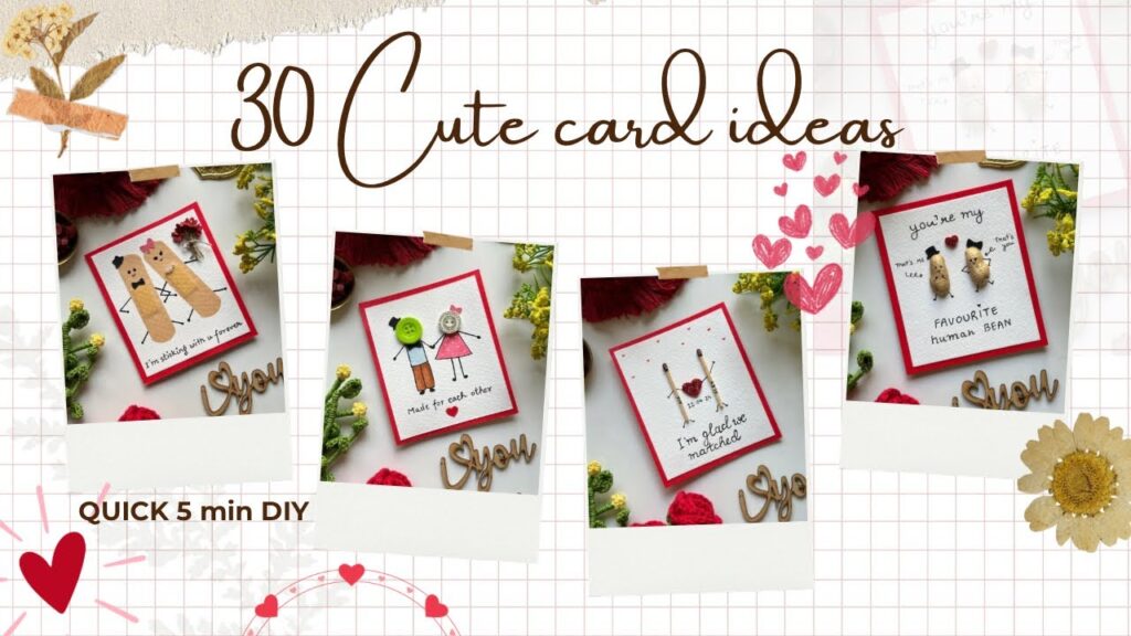 30 Cute Card idea to make in 5 mins for your Partner?? #diy #cards